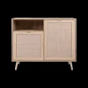 Ygo Commode EIVISSA Sonoma Eik/Riet| Ladekasten & Commodes