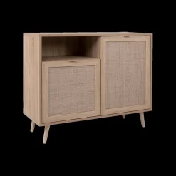 Ygo Commode EIVISSA Sonoma Eik/Riet| Ladekasten & Commodes