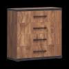 Ygo Commode MATHIS Acacia/Black Concrete| Ladekasten & Commodes|Opbergkasten