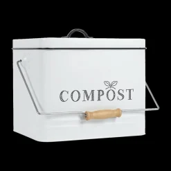 Ygo Compostemmer COMPOST 10l RH Met. Wit/Zwart| Vuilbakken