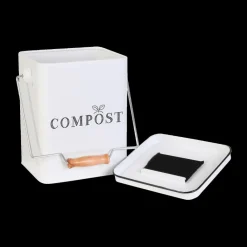 Ygo Compostemmer COMPOST 5l RH Met. Wit/Zwart| Vuilbakken