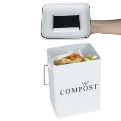 Ygo Compostemmer COMPOST 5l RH Met. Wit/Zwart| Vuilbakken
