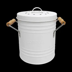 Ygo Compostemmer COMPOST Rond Met. Wit| Vuilbakken