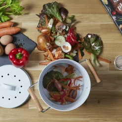 Ygo Compostemmer COMPOST Rond Met. Wit| Vuilbakken