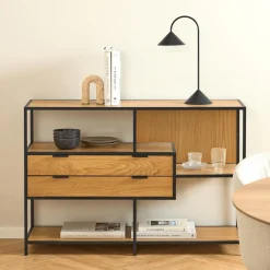 Ygo Console BOKSKAP Wild Oak Assymetrisch B114| Consoles