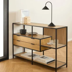 Ygo Console BOKSKAP Wild Oak Assymetrisch B114| Consoles