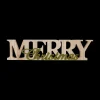 Ygo Decowoord MERRY CHRISTMAS Hout Naturel/Goud| Woondecoratie|Kerst