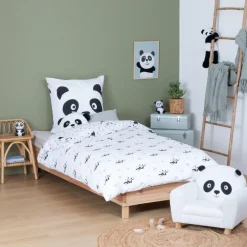 Ygo Dekbedovertrek PANDAI Wit/Zwart 140| Slaapkamer|Kinderdekbedovertrekken