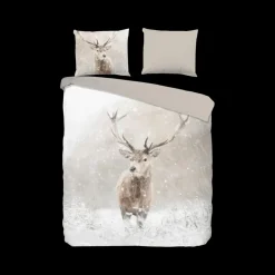 Ygo Dekbedovertrek SNOWYDEER 240x220 Flanel Zand| Dekbedovertrekken
