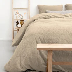 Ygo Dekbedovertrek TEDDY 240 Taupe| Dekbedovertrekken