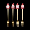 Ygo Dessertvorkjes/lepels FREDLI Metaal Goud Ass.| Kerst