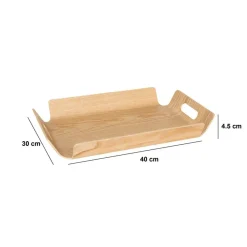 Ygo Dienblad STRAPHI Hout Naturel L| Tafelaccessoires
