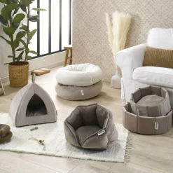Ygo Dierenmand DONUT Velours Beige| Kussens En Manden