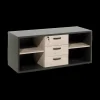 Ygo Dossierkast Laag UPGRADE Zwart/Kastanje B144| Bureau- En Boekenkasten