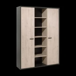 Ygo Dossierkast 6-vak UPGRADE Zwart/Kastanje| Bureau- En Boekenkasten