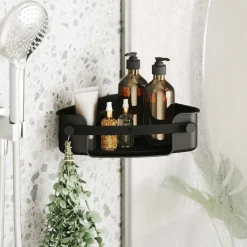 Ygo Doucherek FLEX GEL-LOCK Hoek Zwart| Bad- & Doucheaccessoires