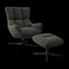 Ygo Draaizetel LIONEL met Poef Groen| Fauteuils