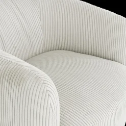 Ygo Draaizetel SVEA Beige Ribfluweel| Fauteuils