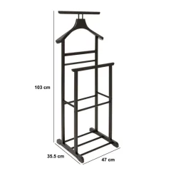 Ygo Dressboy OVALET Hout Zwart| Kledingrekken