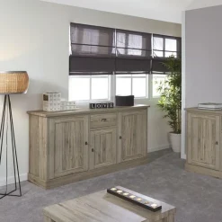 Ygo Dressoir COTTON Kristal Eik Licht Bruin| Dressoirs