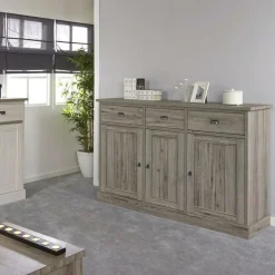 Ygo Dressoir COTTON Kristal Eik Licht Bruin| Dressoirs