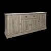 Ygo Dressoir COTTON laag Kristal Eik Licht Bruin B215| Dressoirs