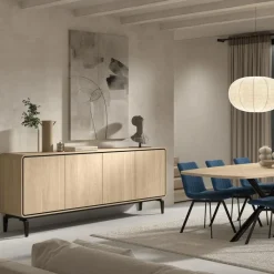 Ygo Dressoir NESTOR Eik/Zwart B235| Dressoirs
