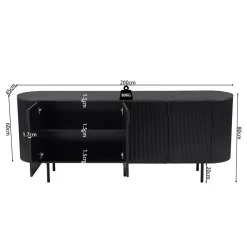 Ygo Dressoir PORTO 4D Donkerbruin| Dressoirs