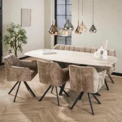 Ygo Eetbank SAVANA Stof Zand B180| Zitbanken