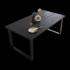 Ygo Eetkamer CASTELLO: Dressoir + Vitrinekast + Tafel 180x98 + 4X stoelen ERVI Cream| Woon- En Eetkamers