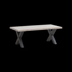 Ygo Eetkamer JASMUND: Dressoir + Glaskast B132,5 + Eettafel 190x95 + 4x Stoelen Dodge| Woon- En Eetkamers