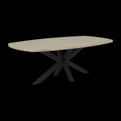 Ygo Eetkamer LATINA: Dressoir + Glaskast + Eettafel 220x120 + 4x Stoelen CLAUDIA Chicago Truffle| Woon- En Eetkamers