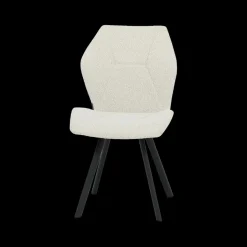Ygo Eetkamer TEODOR: Dressoir + Vitrinekast + Eettafel ABBEY 200x100 + 4x stoelen ALECIO Pearl| Woon- En Eetkamers