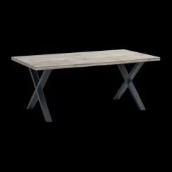 Ygo Eetkamer VIENNA: Dressoir + Glaskast B238 + Tafel 190x95 + 4x Stoel DIEGO Bruin| Woon- En Eetkamers