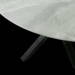Ygo Eettafel ALONSO Ø130 H76 Keramiek Grijs| Eettafels