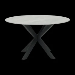 Ygo Eettafel ALONSO Ø130 H76 Keramiek Grijs| Eettafels