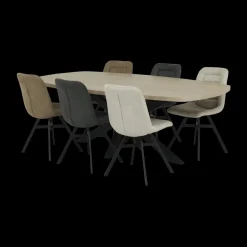 Ygo Eettafel AMATO Misty Oak 220x120| Eettafels