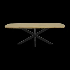 Ygo Eettafel BILLIE Deens Ovaal 220x110 Naturel Spinpoot| Eettafels