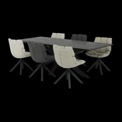 Ygo Eettafel BRISTOL Black Night 280x100| Eettafels