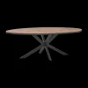 Ygo Eettafel DELPHINE Ovaal 220x110 Sterpoot Zwart| Eettafels
