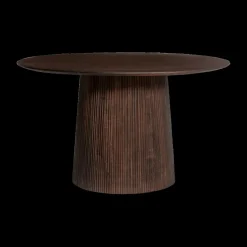 Ygo Eettafel DOMINGO Mango Donkerbruin Ø130| Eettafels