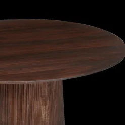 Ygo Eettafel DOMINGO Mango Donkerbruin Ø130| Eettafels