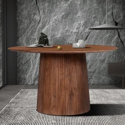 Ygo Eettafel DOMINGO Mango Lichtbruin Ø130| Eettafels