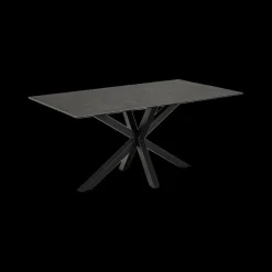 Ygo Eettafel FERRIS Glass/Keramiek Zwart| Eettafels