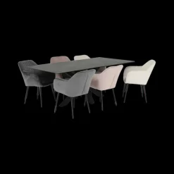 Ygo Eettafel FERRIS Keramiek Zwart 200x100| Eettafels