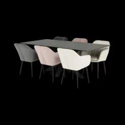 Ygo Eettafel FERRIS Keramiek Zwart 200x100| Eettafels