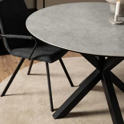 Ygo Eettafel FERRIS Keramiek Grijs Ø119| Eettafels