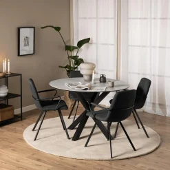 Ygo Eettafel FERRIS Keramiek Grijs Ø119| Eettafels