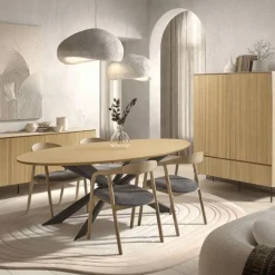 Ygo Eettafel FURANO Ovaal 220x110 Sterpoot| Eettafels