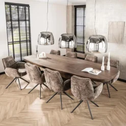 Ygo Eettafel GONZALO 300x120 Massief Acacia| Eettafels